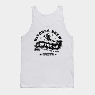 Witches Brew Coffee Salem 1692 Funny Halloween Witch Retro Tank Top